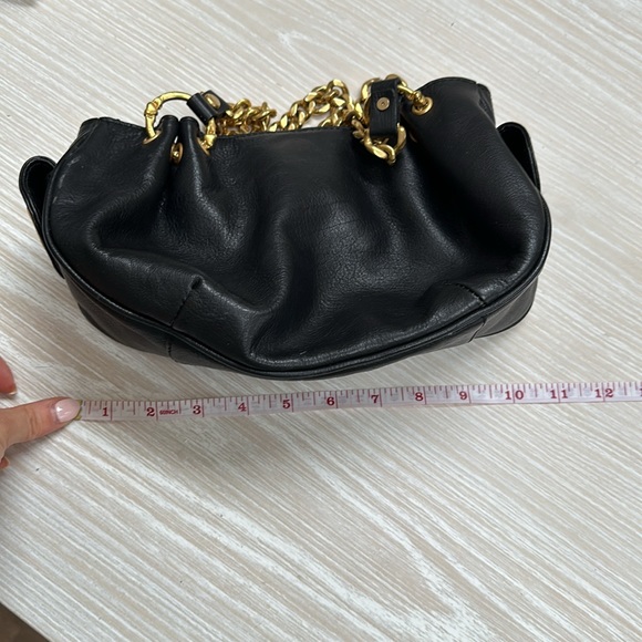 Rare Vintage Juicy Couture Leather pouch bag with gold chain hardware - Picture 12 of 14